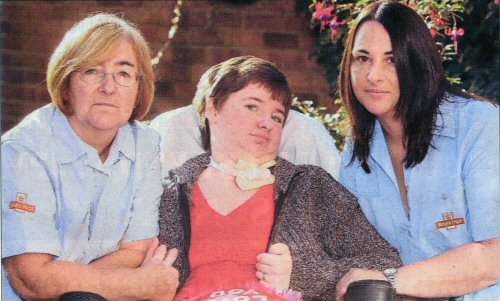 Andrea with Mum Helen and sister Kirsty